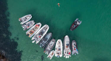 Club Zodiac bateaux vue de dessus