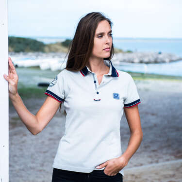 Polo woman grey/navy collar - Zodiac Nautic