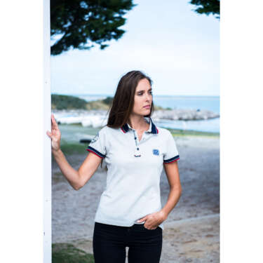 Polo femme gris/col marine - Zodiac Nautic