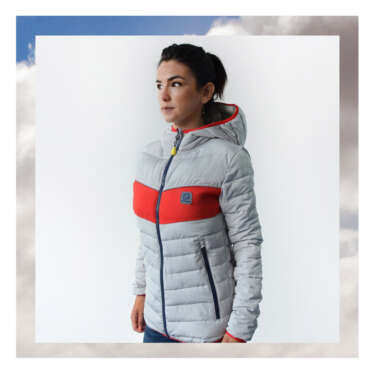 Down jacket woman grey/red - Zodiac Nautic